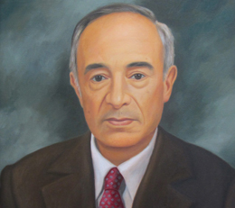 Pintura con el rostro del fundador Carlos Agudelo