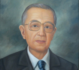 Pintura con el rostro del fundador Gonzalo Calle