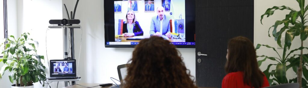 imagen de una reunion en video llamada